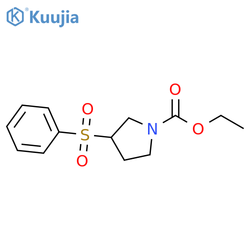 ethyl 3-(benzenesulfonyl)pyrrolidine-1-carboxylate structure