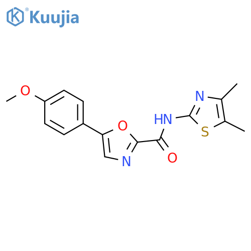 N-(4,5-dimethyl-1,3-thiazol-2-yl)-5-(4-methoxyphenyl)-1,3-oxazole-2-carboxamide structure