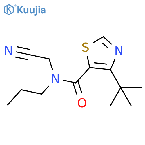 4-tert-butyl-N-(cyanomethyl)-N-propyl-1,3-thiazole-5-carboxamide structure