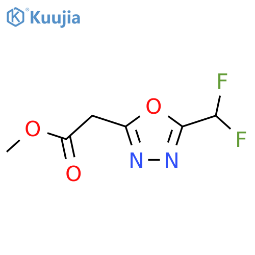 methyl 2-5-(difluoromethyl)-1,3,4-oxadiazol-2-ylacetate structure