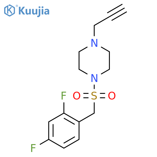 1-[(2,4-Difluorophenyl)methanesulfonyl]-4-(prop-2-yn-1-yl)piperazine structure