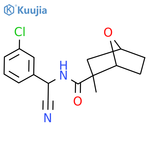 N-[(3-chlorophenyl)(cyano)methyl]-2-methyl-7-oxabicyclo[2.2.1]heptane-2-carboxamide structure