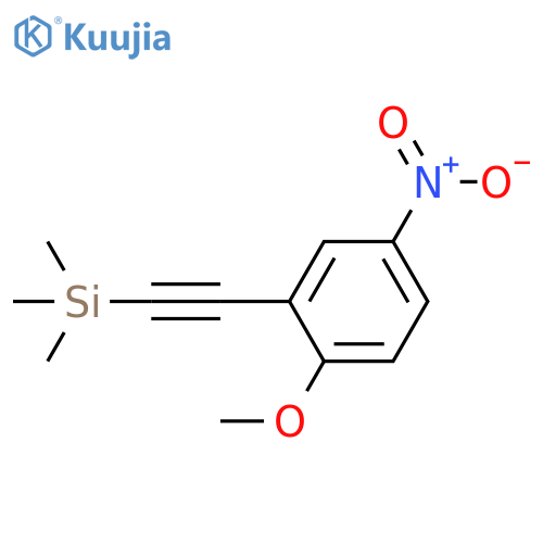 Benzene, 1-methoxy-4-nitro-2-[2-(trimethylsilyl)ethynyl]- structure