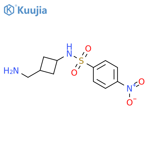 N-[3-(aminomethyl)cyclobutyl]-4-nitrobenzene-1-sulfonamide structure