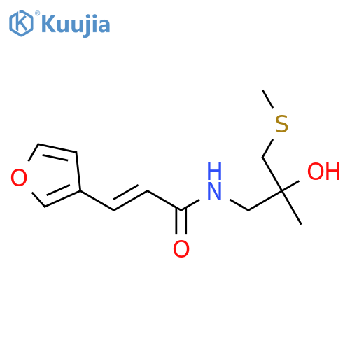 (2E)-3-(furan-3-yl)-N-[2-hydroxy-2-methyl-3-(methylsulfanyl)propyl]prop-2-enamide structure