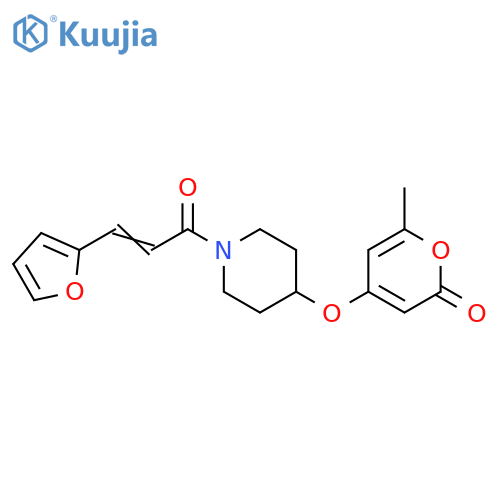4-[[1-[3-(2-Furanyl)-1-oxo-2-propen-1-yl]-4-piperidinyl]oxy]-6-methyl-2H-pyran-2-one structure