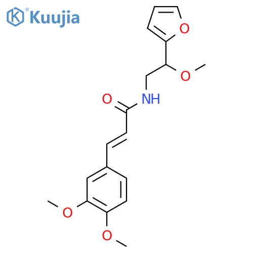 (E)-3-(3,4-dimethoxyphenyl)-N-(2-(furan-2-yl)-2-methoxyethyl)acrylamide structure