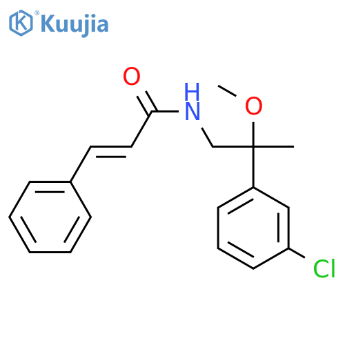 (E)-N-[2-(3-chlorophenyl)-2-methoxypropyl]-3-phenylprop-2-enamide structure