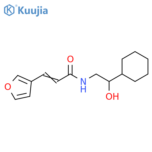 (2E)-N-(2-cyclohexyl-2-hydroxyethyl)-3-(furan-3-yl)prop-2-enamide structure
