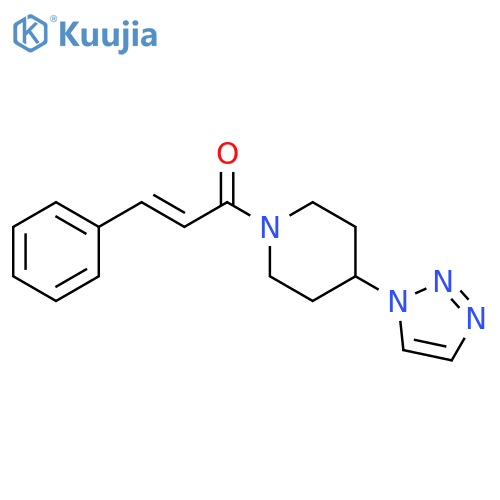 (E)-3-phenyl-1-[4-(triazol-1-yl)piperidin-1-yl]prop-2-en-1-one structure