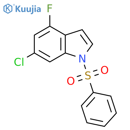 6-Chloro-4-fluoro-1-(phenylsulfonyl)-1H-indole structure
