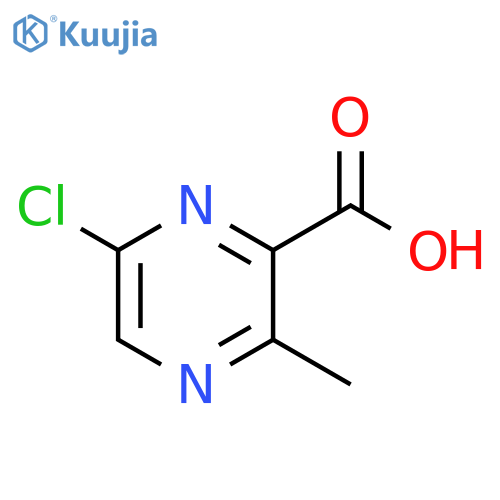 2-Pyrazinecarboxylic acid, 6-chloro-3-methyl- structure