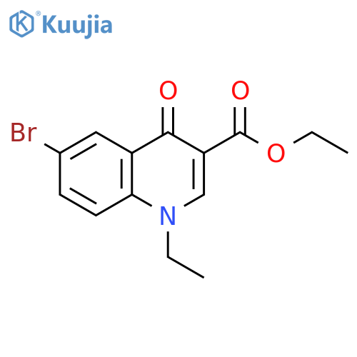 ethyl 6-bromo-1-ethyl-4-oxo-1,4-dihydroquinoline-3-carboxylate structure