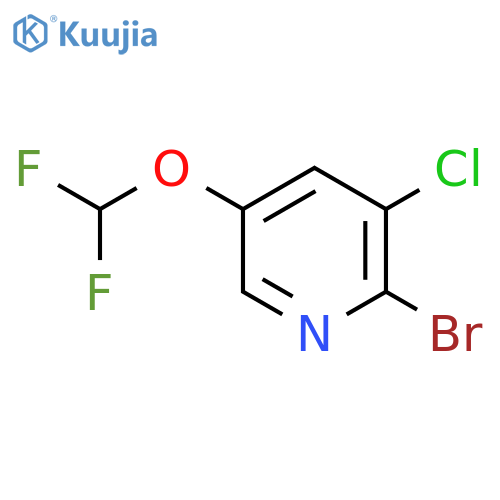 2-Bromo-3-chloro-5-(difluoromethoxy)pyridine structure