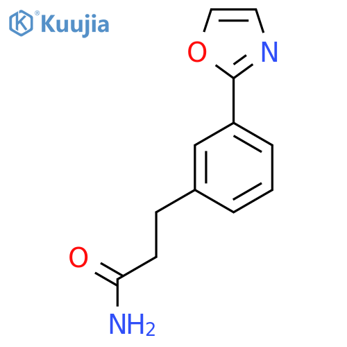 3-(3-(Oxazol-2-yl)phenyl)propanamide structure