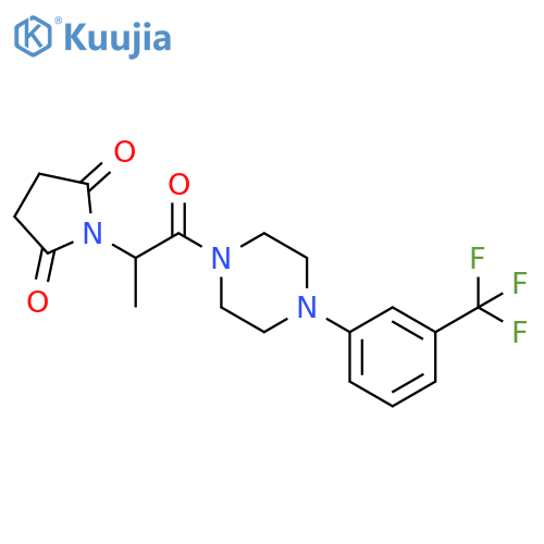 2,5-Pyrrolidinedione, 1-[1-methyl-2-oxo-2-[4-[3-(trifluoromethyl)phenyl]-1-piperazinyl]ethyl]- structure