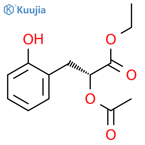 Ethyl (2R)-2-acetoxy-3-(2-hydroxyphenyl)propanoate structure