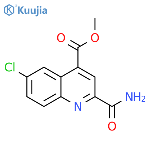 methyl 2-carbamoyl-6-chloroquinoline-4-carboxylate structure