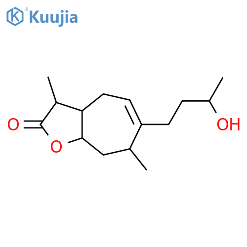 4-Oxo-1(5),2,11(13)-xanthatrien-12,8-olide; (2E,8α,10β)-form, 2,3,11α,13-Tetrahydro, 4ξ-alcohol structure