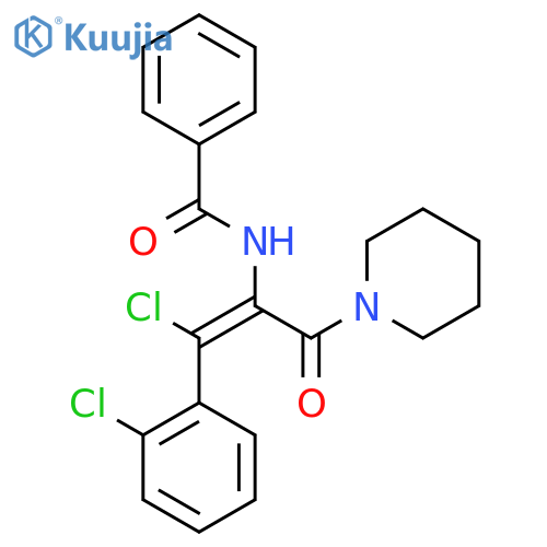 (Z)-N-(1-Chloro-1-(2-chlorophenyl)-3-oxo-3-(piperidin-1-yl)prop-1-en-2-yl)benzamide structure