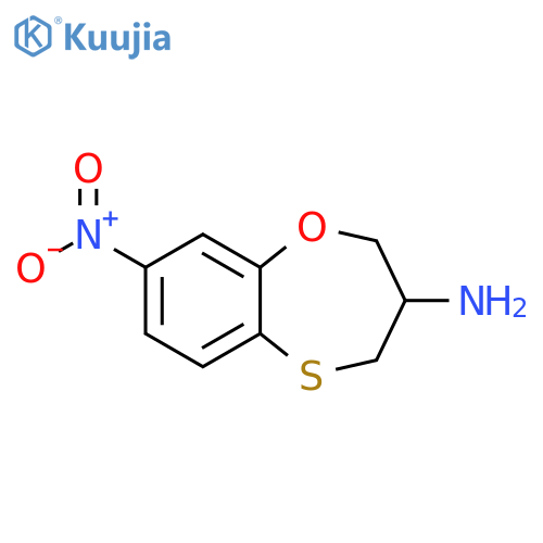 2H-1,5-Benzoxathiepin-3-amine, 3,4-dihydro-8-nitro- structure