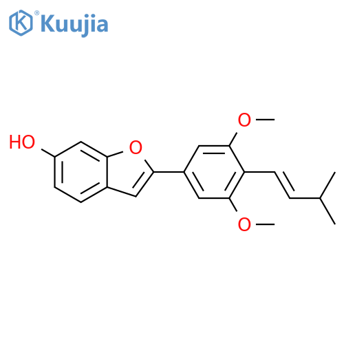 2-[3,5-Dimethoxy-4-[(1E)-3-methyl-1-buten-1-yl]phenyl]-6-benzofuranol structure