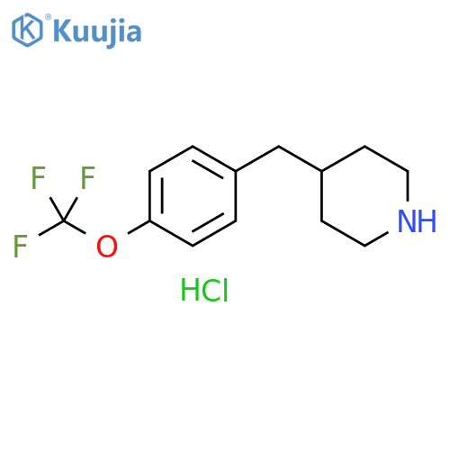 4-{[4-(trifluoromethoxy)phenyl]methyl}piperidine
hydrochloride structure