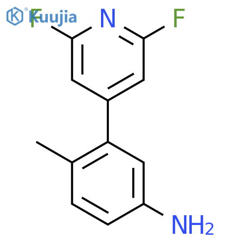 3-(2,6-Difluoropyridin-4-yl)-4-methylaniline structure
