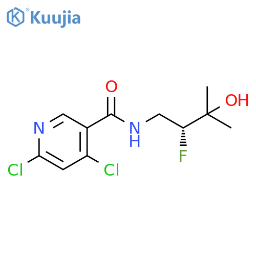 (R)-4,6-Dichloro-N-(2-fluoro-3-hydroxy-3-methylbutyl)nicotinamide structure