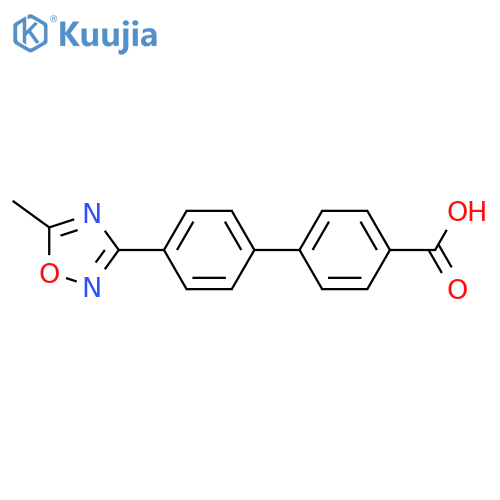 4'-(5-Methyl-1,2,4-oxadiazol-3-yl)-[1,1'-biphenyl]-4-carboxylic acid structure