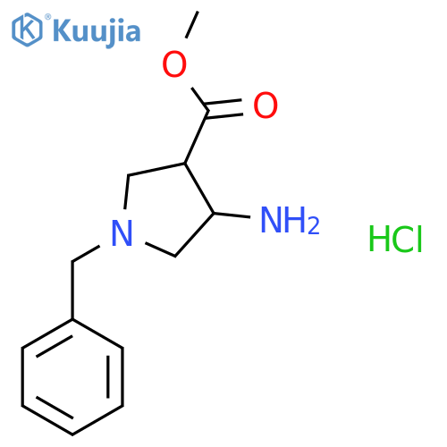Methyl 4-amino-1-benzylpyrrolidine-3-carboxylate;hydrochloride structure