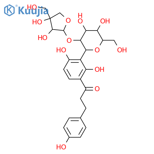 3'-C-β-D-Glucopyranosyl-2',4,4'-trihydroxydihydrochalcone; 2''-O-β-D-Apiofuranosyl structure
