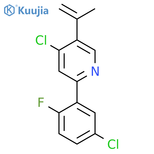 4-Chloro-2-(5-chloro-2-fluorophenyl)-5-(prop-1-en-2-yl)pyridine structure