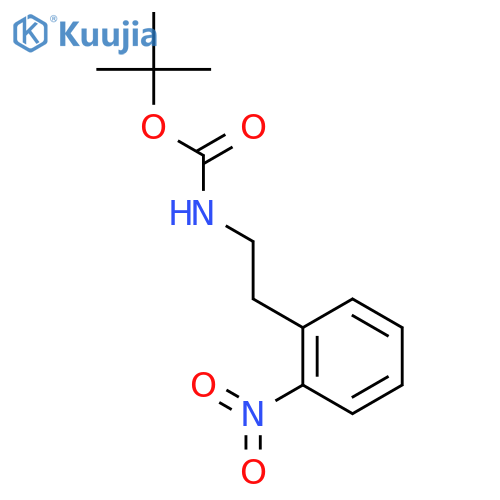 [2-(2-nitrophenyl)ethyl]carbamic acid tert-butyl ester structure