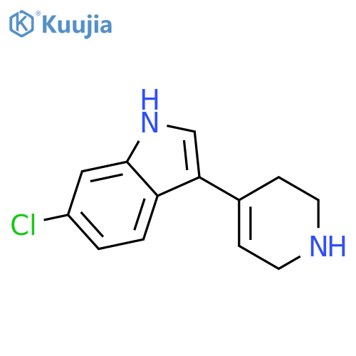 6-Chloro-3-(1,2,3,6-tetrahydropyridin-4-yl)-1H-indole structure