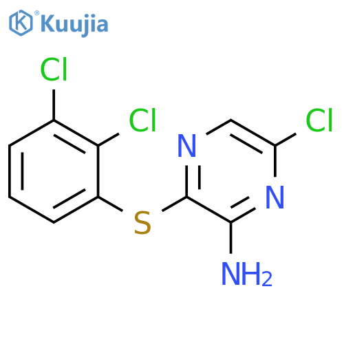 6-chloro-3-(2,3-dichlorophenyl)sulfanyl-pyrazin-2-amine structure