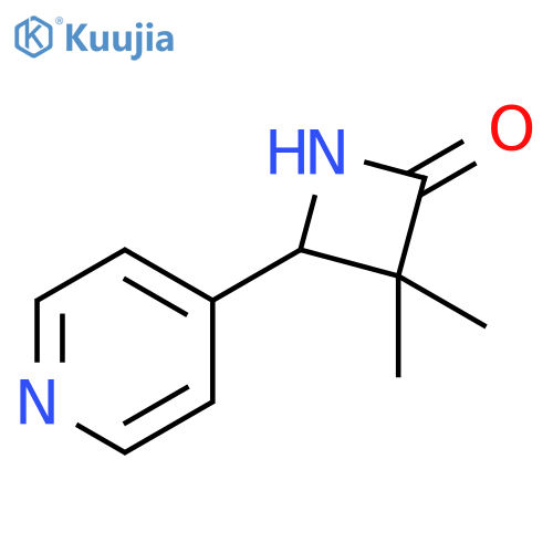 3,3-dimethyl-4-(pyridin-4-yl)azetidin-2-one structure