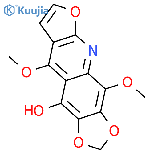 Furo[2,3-b]quinoline-4,5,6,7,8-pentol; OH-form, 6,7-Methylene, 4,8-di-Me ether structure