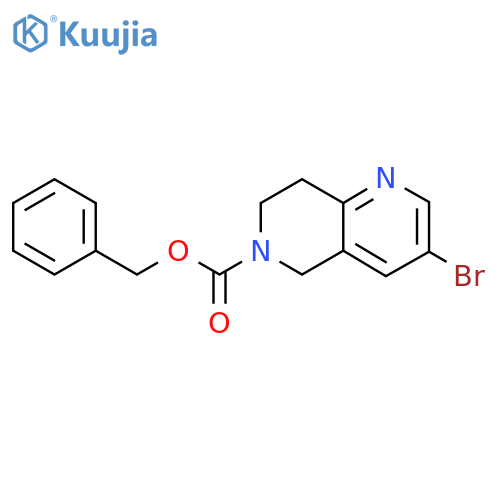 Benzyl 3-bromo-7,8-dihydro-1,6-naphthyridine-6(5H)-carboxylate structure