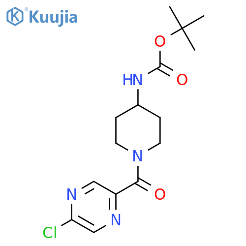 tert-butyl N-[1-(5-chloropyrazine-2-carbonyl)piperidin-4-yl]carbamate structure
