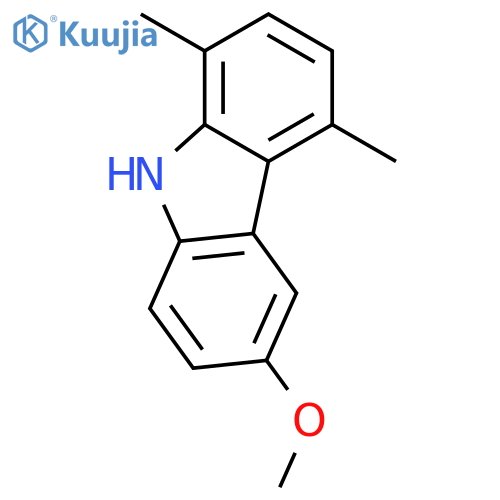 6-methoxy-1,4-dimethyl-9H-carbazole structure