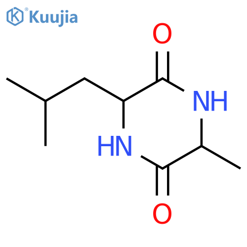 2,5-Piperazinedione,3-methyl-6-(2-methylpropyl)- structure