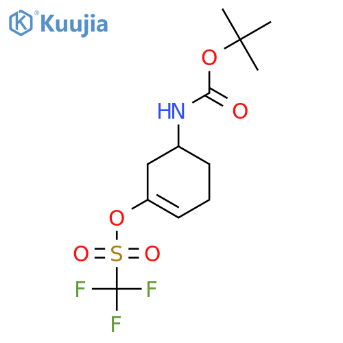 1,1,1-Trifluoro-methanesulfonic Acid 5-(1,1-Dimethylethoxy)carbonylamino-1-cyclohexen-1-yl Ester structure