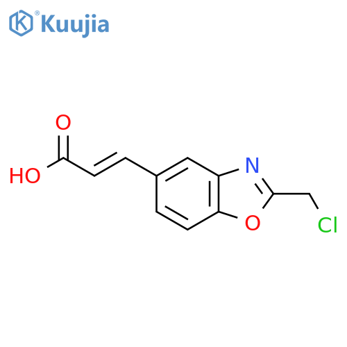 2-(Chloromethyl)benzo[d]oxazole-5-acrylic acid structure