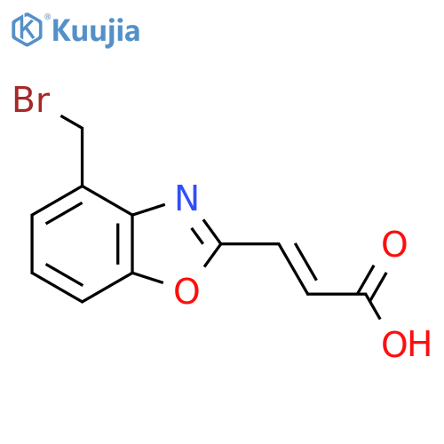 4-(Bromomethyl)benzo[d]oxazole-2-acrylic acid structure