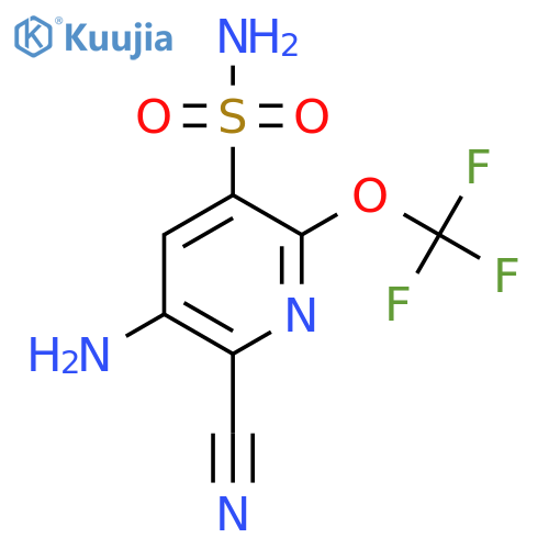 3-Amino-2-cyano-6-(trifluoromethoxy)pyridine-5-sulfonamide structure