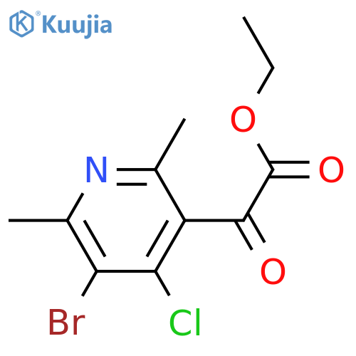 ethyl 2-(5-bromo-4-chloro-2,6-dimethylpyridin-3-yl)-2-oxoacetate structure