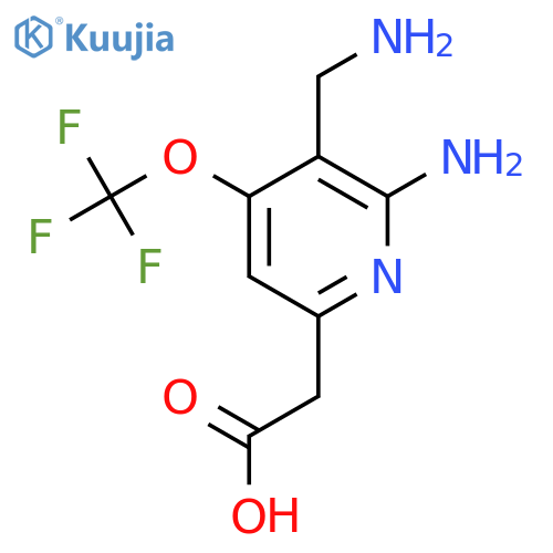2-Amino-3-(aminomethyl)-4-(trifluoromethoxy)pyridine-6-acetic acid structure