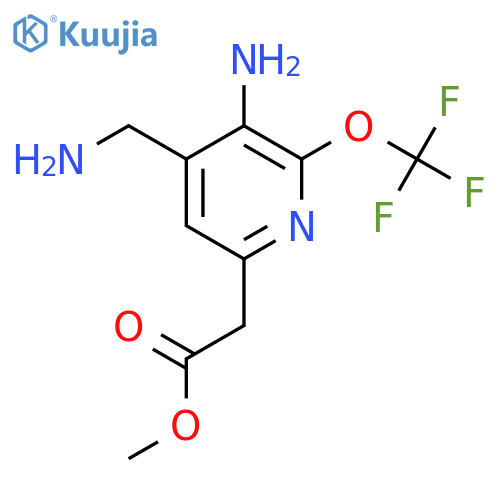 Methyl 3-amino-4-(aminomethyl)-2-(trifluoromethoxy)pyridine-6-acetate structure