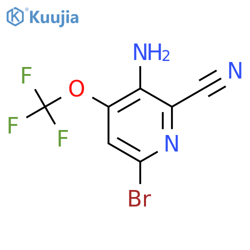 3-Amino-6-bromo-2-cyano-4-(trifluoromethoxy)pyridine structure